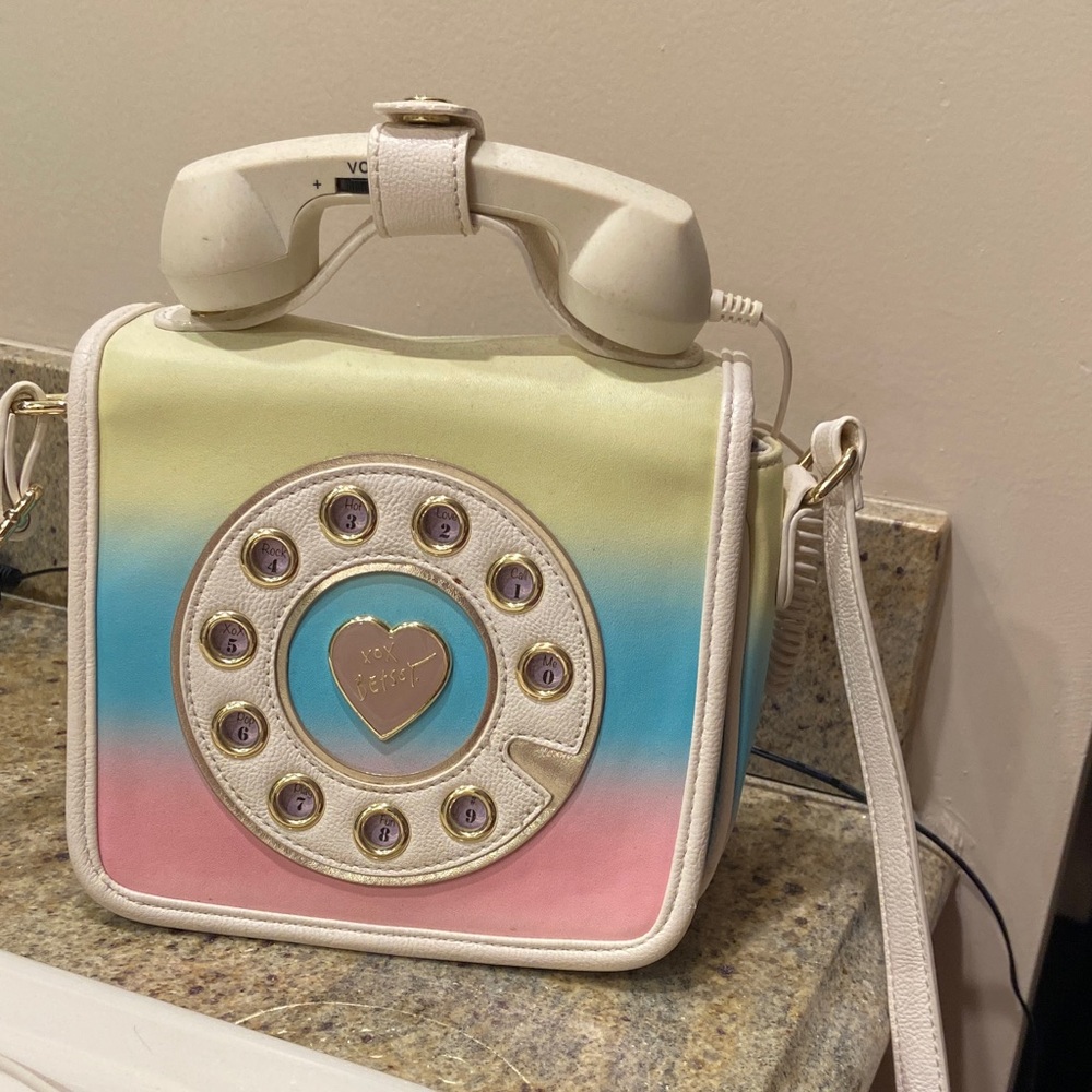 Retro Pastel Betsy Johnson Phone Handbag